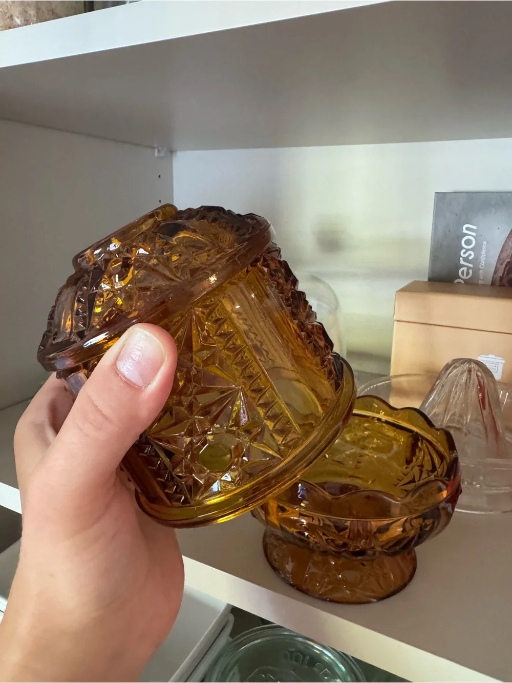 Indiana glass VINTAGE FAIRY LAMP!! 💕